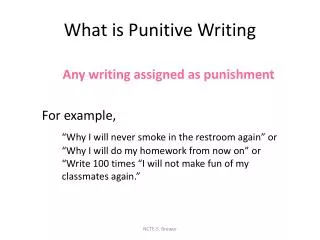 What is Punitive Writing