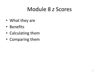 Module 8 z Scores