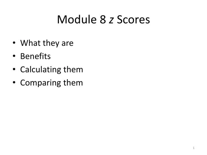 module 8 z scores