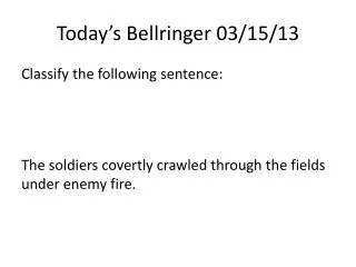today s bellringer 03 15 13