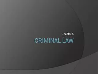 Criminal Law