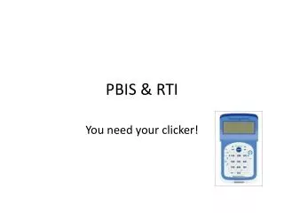 PBIS &amp; RTI