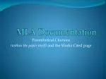 MLA Documentation - slide 1