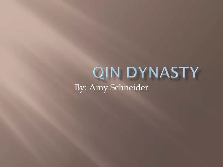 qin dynasty