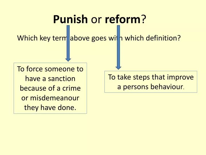 punish or reform
