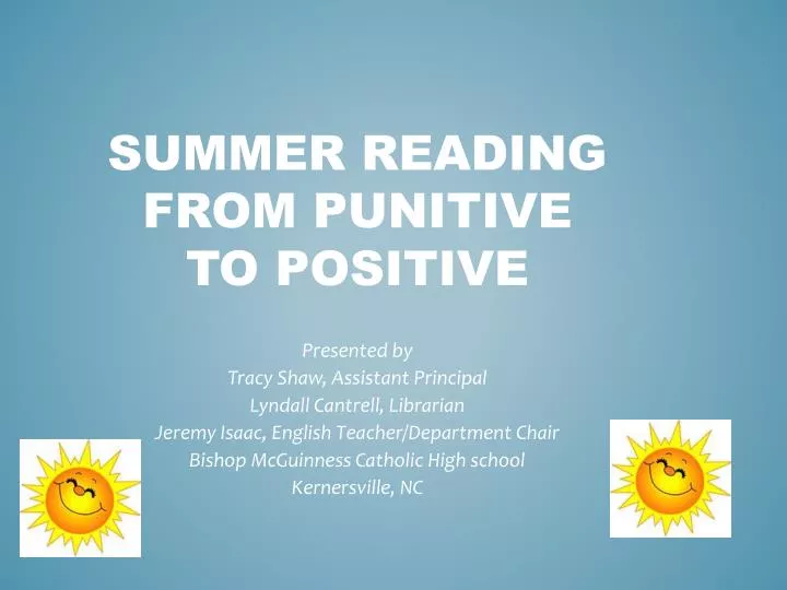 summer reading from punitive to positive