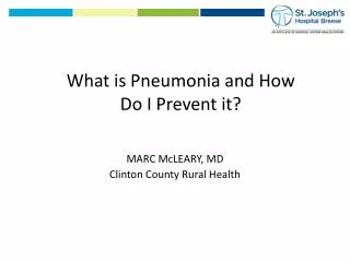 MARC McLEARY , MD Clinton County Rural Health