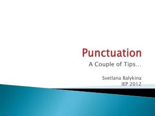 Punctuation