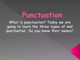 Punctuation