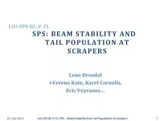 SPS: Beam stability and tail population at scrapers