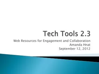 Tech Tools 2.3
