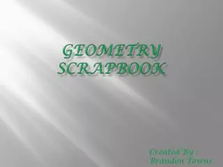 Geometry Scrapbook