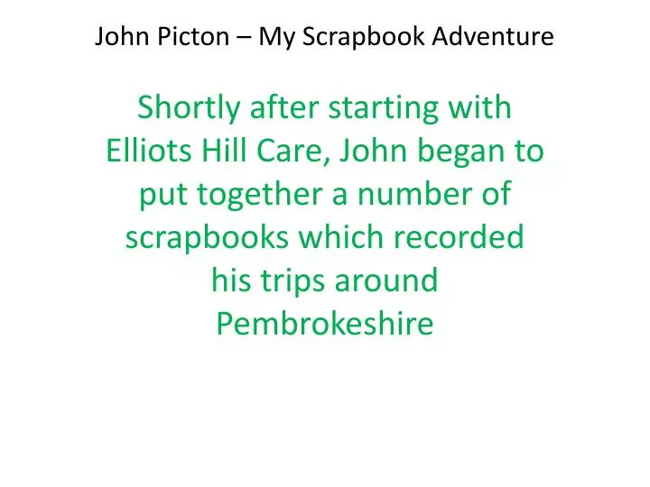 john picton my scrapbook adventure
