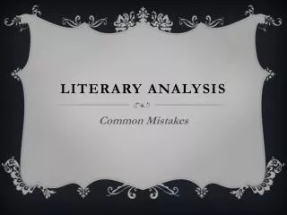 literary analysis