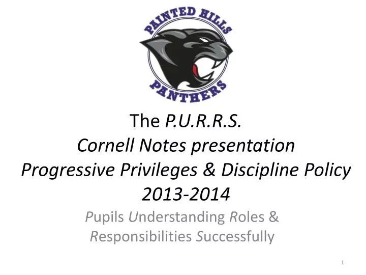 the p u r r s cornell notes presentation progressive privileges discipline policy 2013 2014