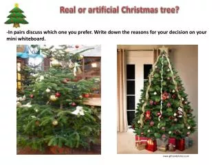 Real or artificial Christmas tree ?