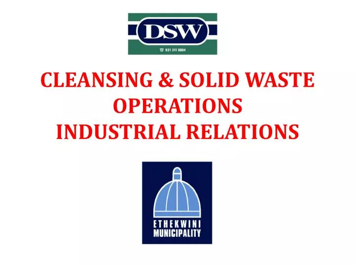 cleansing solid waste operations industrial relations