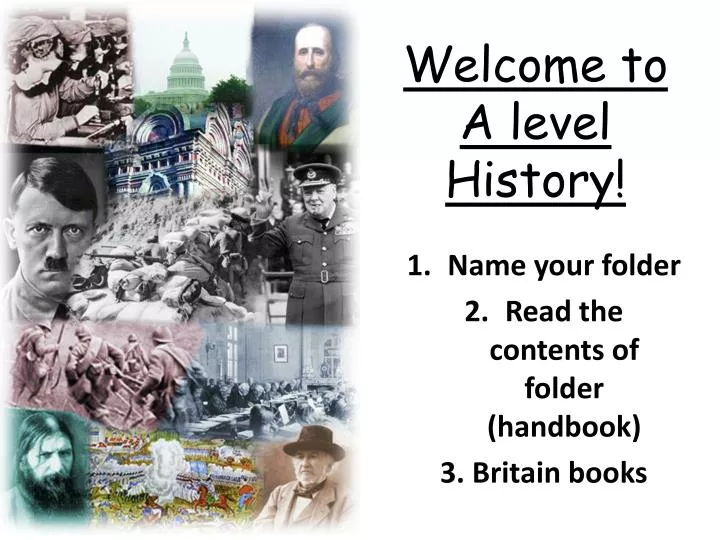 welcome to a level history