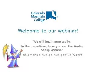 welcome to our webinar