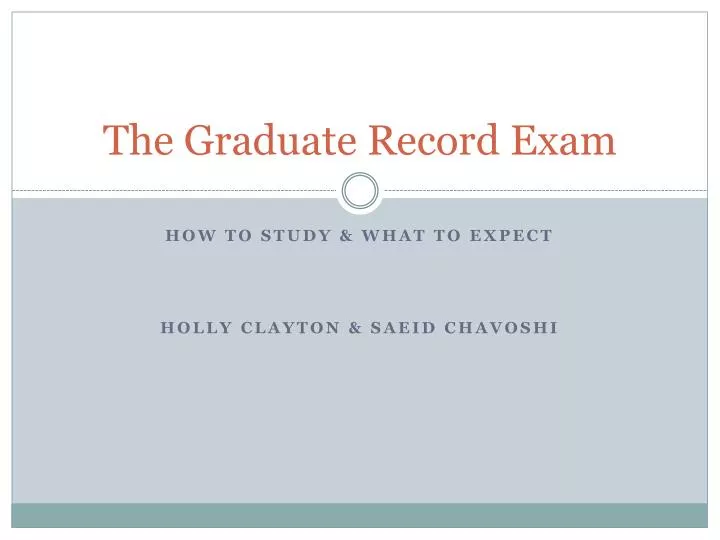 the graduate record exam