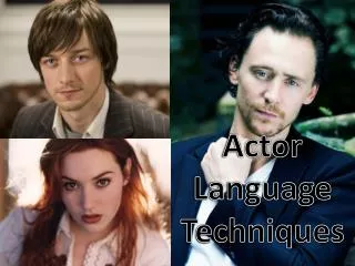 Actor Language Techniques