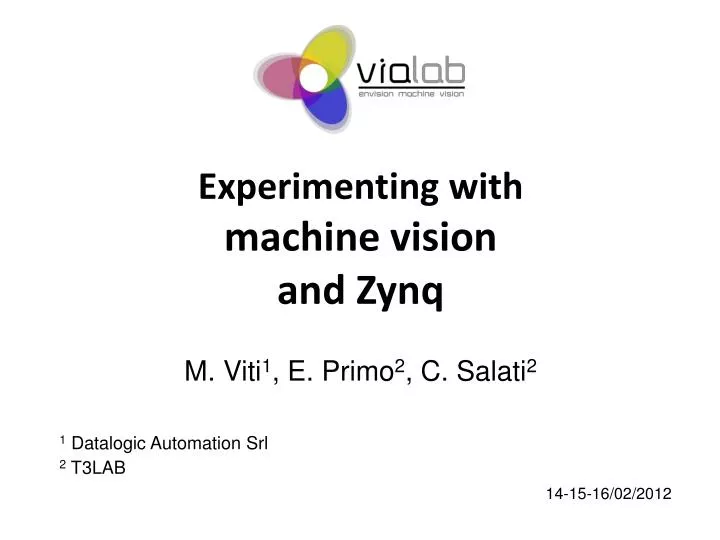 experimenting with machine vision and zynq m viti 1 e primo 2 c salati 2