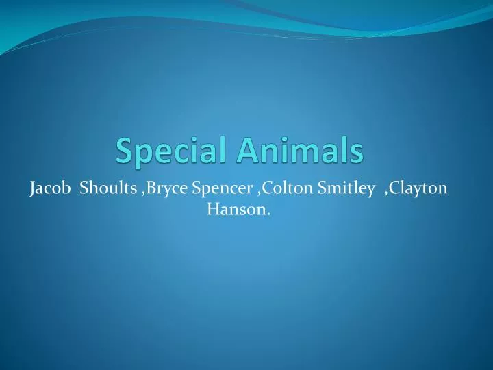 special animals