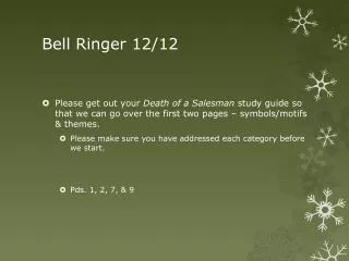 Bell Ringer 12/12