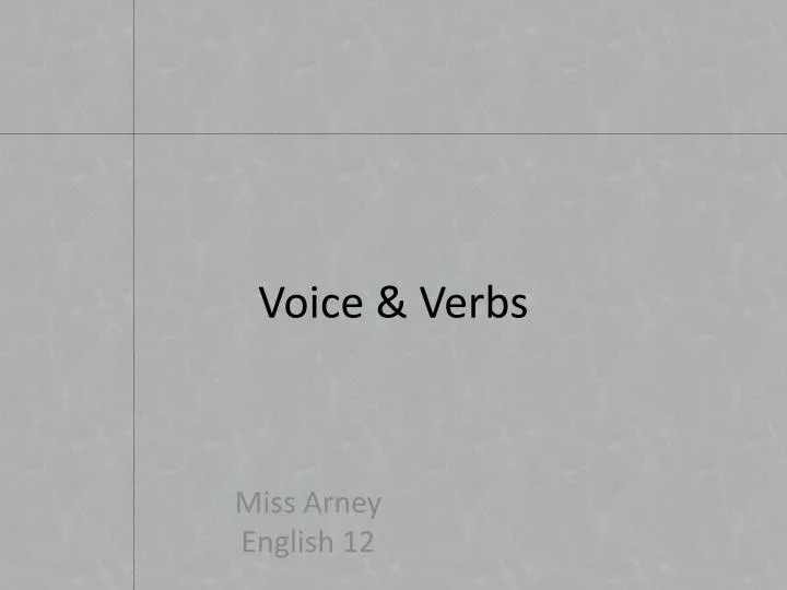voice verbs