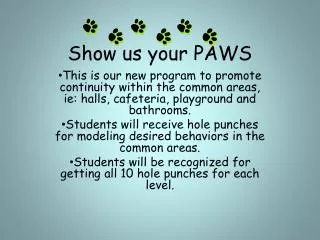 Show us your PAWS