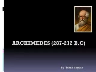 Archimedes (287-212 b.c)
