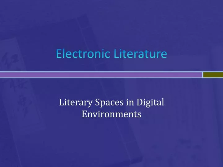 electronic literature