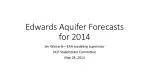 Edwards Aquifer 2014 Forecasts: Risk Zones & Water Level Projections - slide 1