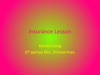 insurance lesson
