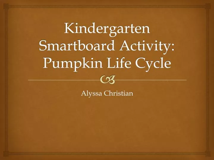 kindergarten smartboard activity pumpkin life cycle