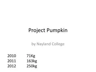Project Pumpkin