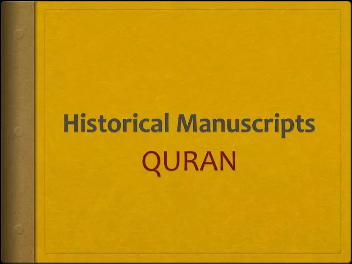 historical manuscripts