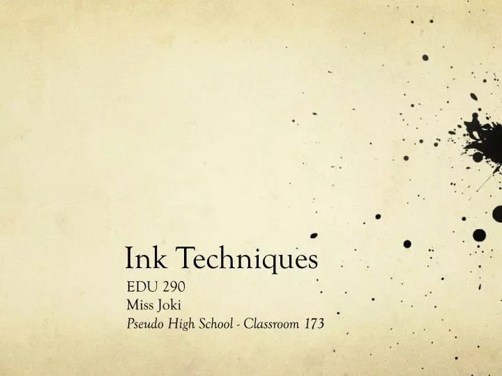 ink techniques