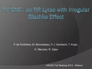 KV Cnc : an RR Lyrae with Irregular Blazhko Effect