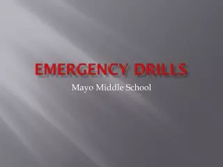 Emergency Drills