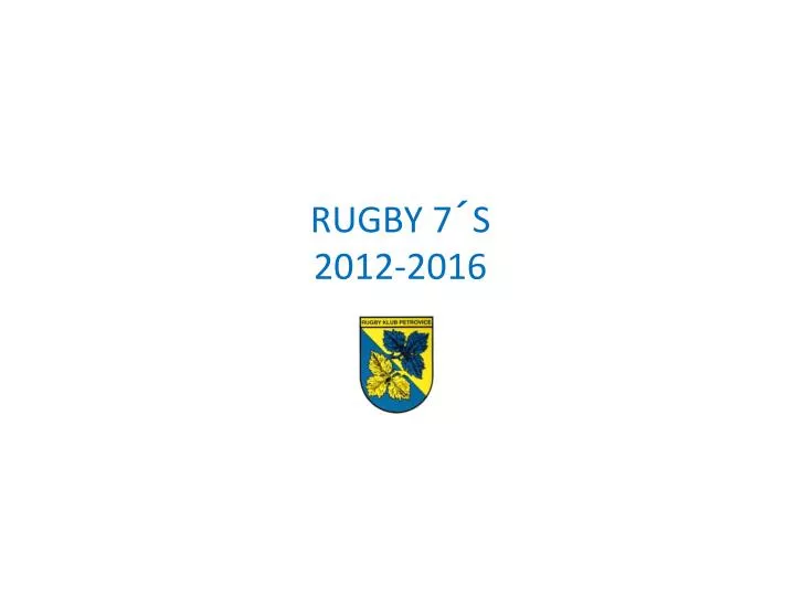 rugby 7 s 2012 2016