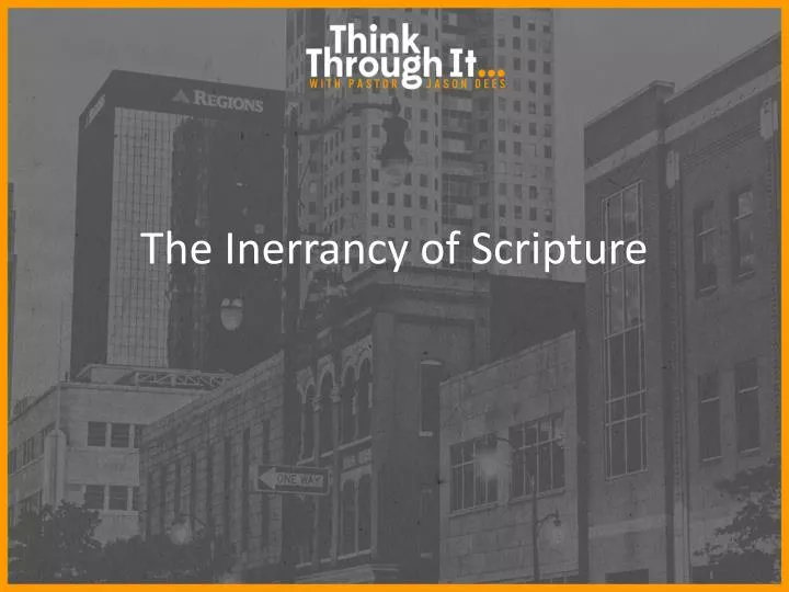 the inerrancy of scripture