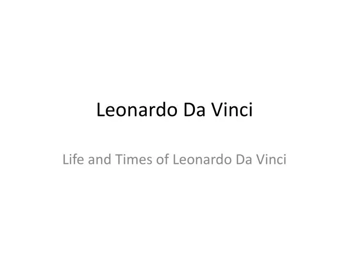 leonardo da vinci