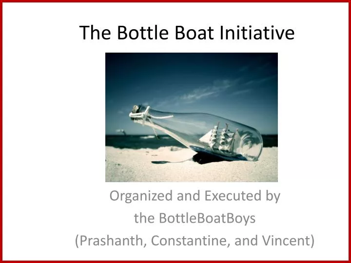 the bottle boat initiative
