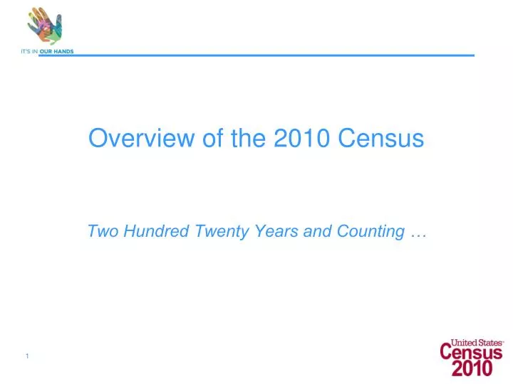 overview of the 2010 census