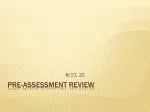 Pre-Assessment Review - slide 1