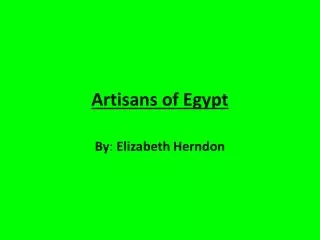 Artisans of Egypt