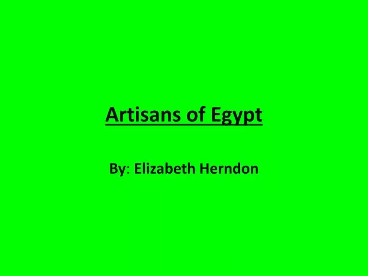 artisans of egypt