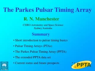 The Parkes Pulsar Timing Array