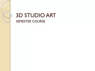 3D STUDIO ART